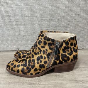 1.State Rosita Ankle Bootie Side Zip Block Heel Dyed Cow Fur Womens Sz 7 M